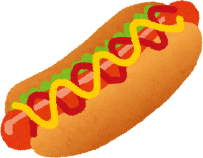 Illustration of a Classic Hot Dog